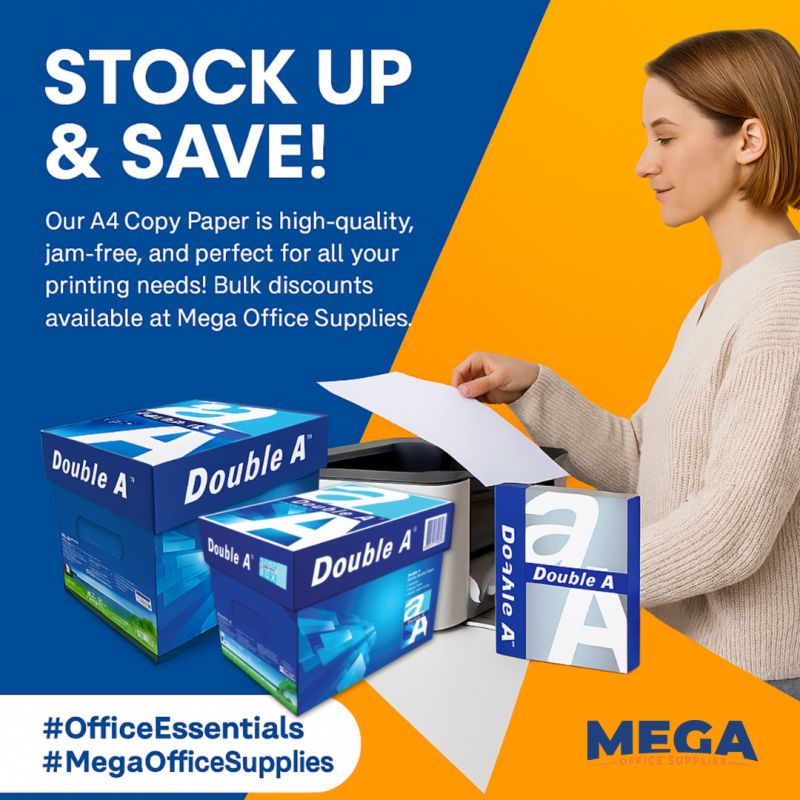 Double A A4 copy paper — stock up for African offices